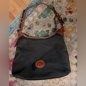Dooney & Bourke Erica Coated Nylon Shoulder Bag in Black